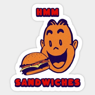 Hmm Sandwiches, Funny Sandwich Saying Sticker